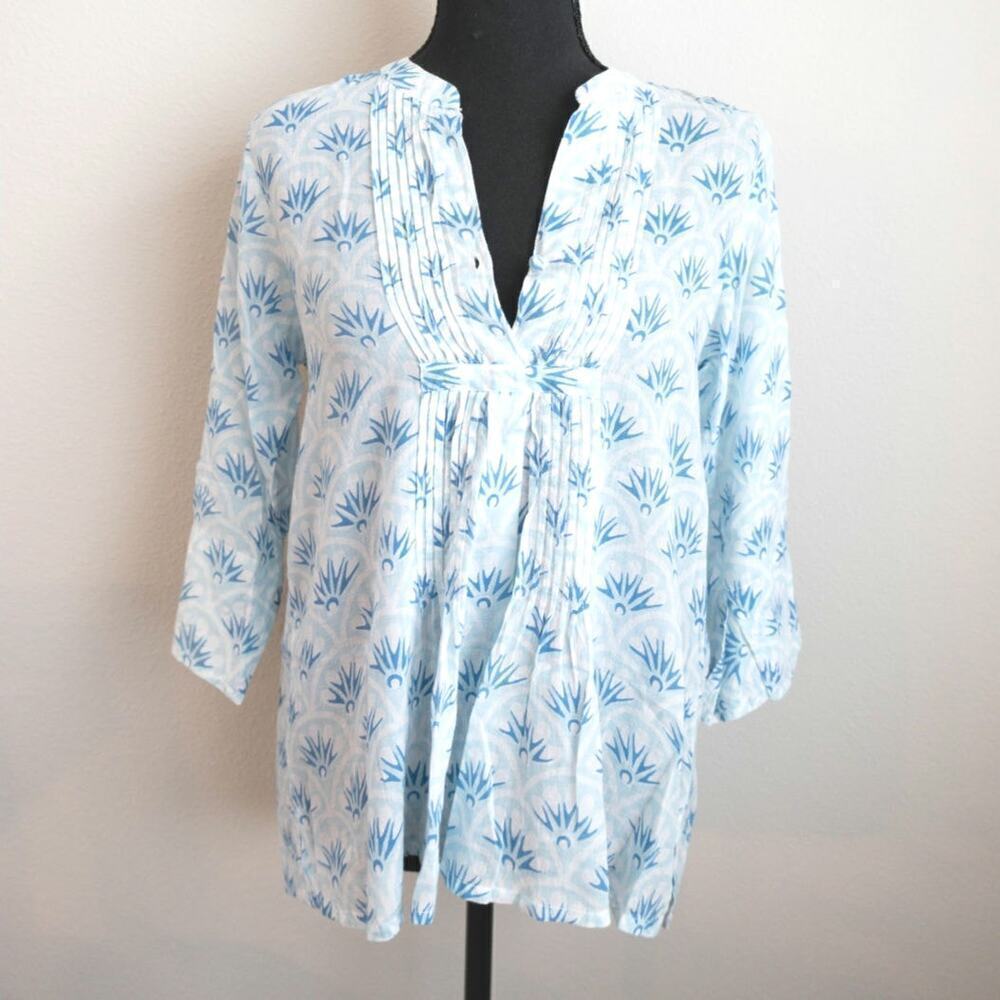 Oliphants Ladies V Neck 100% Cotton Size Small Blouse